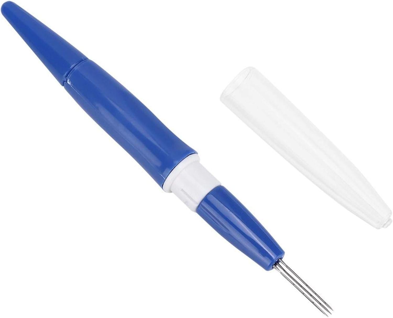 Wool Felting Tool, Portable Pen Style Felting Needle Tool with 3 Needles, Wool Felt Needle Tools for DIY Patchwork Craft(Blue)