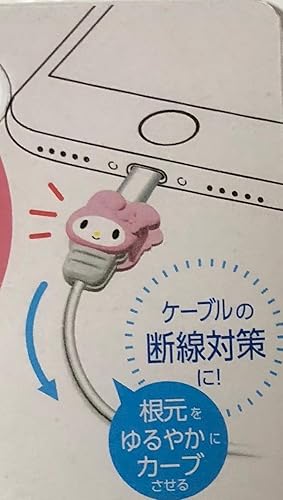 Miniatura 5 de Kasoyo Sanrio My Melody - Protector de cable para teléfonos celulares, 2 piezas, juego para iPhone (cable Lightning)
