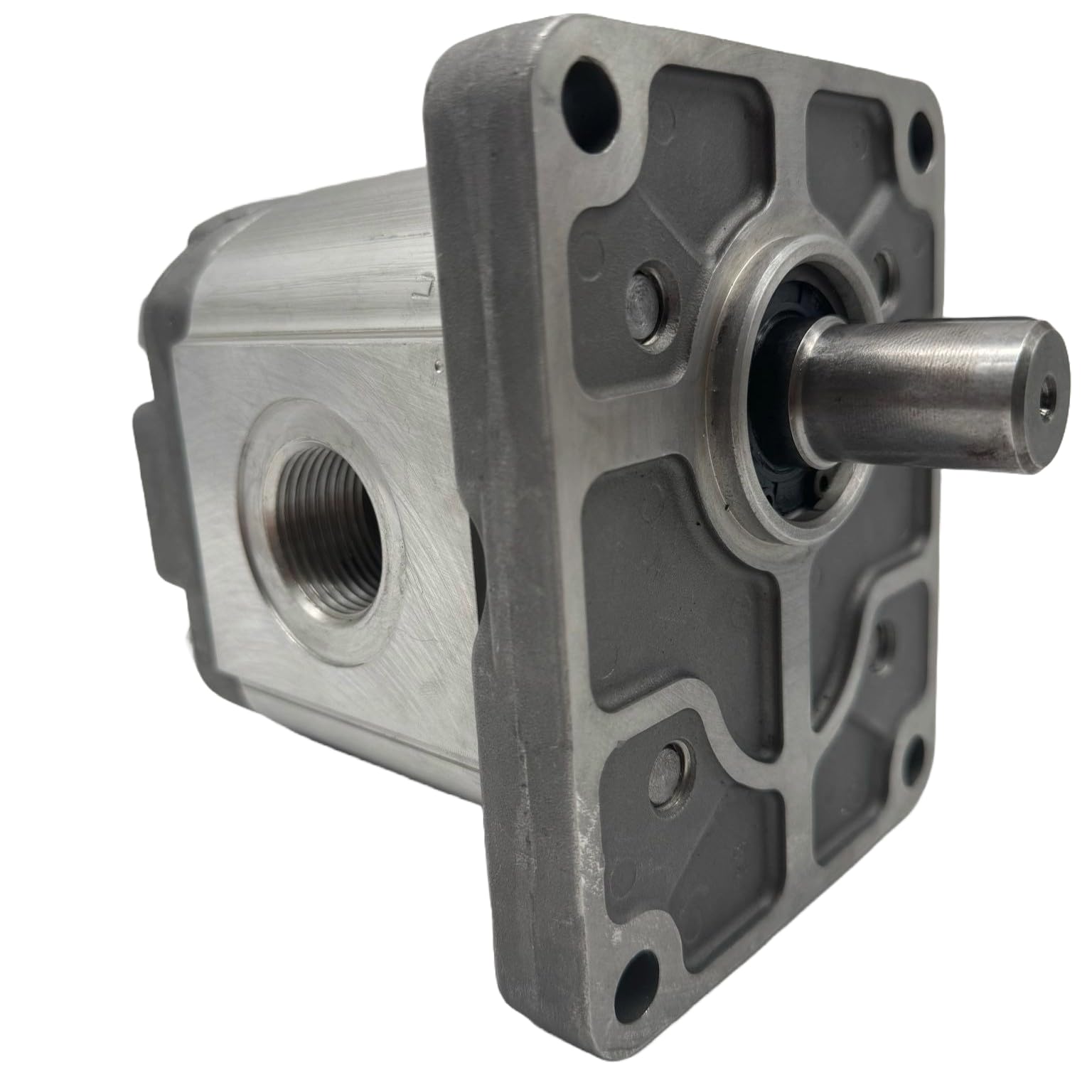 Bomba Hidráulica 37,5 L/min (25 cc/rev), 250bar, Eje Recto Ø22,2 SAE B, Puertos GAS, Brida Europea, Montaje Europeo marca Hydrosila. Bomba para Tractor, Bomba para Prensa Hidráulica y Grupo Hidráulico
