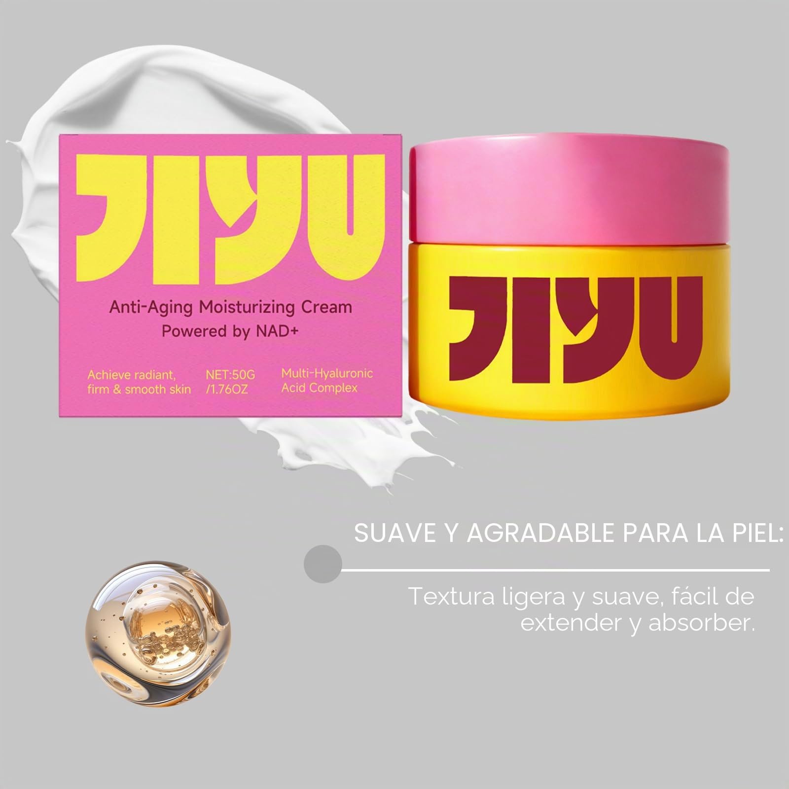 Jiyu Original Anti-Aging Moisturizing Cream,Cuida La Piel Del Rostro Con Suavidad E Hidratación (1 Jar)