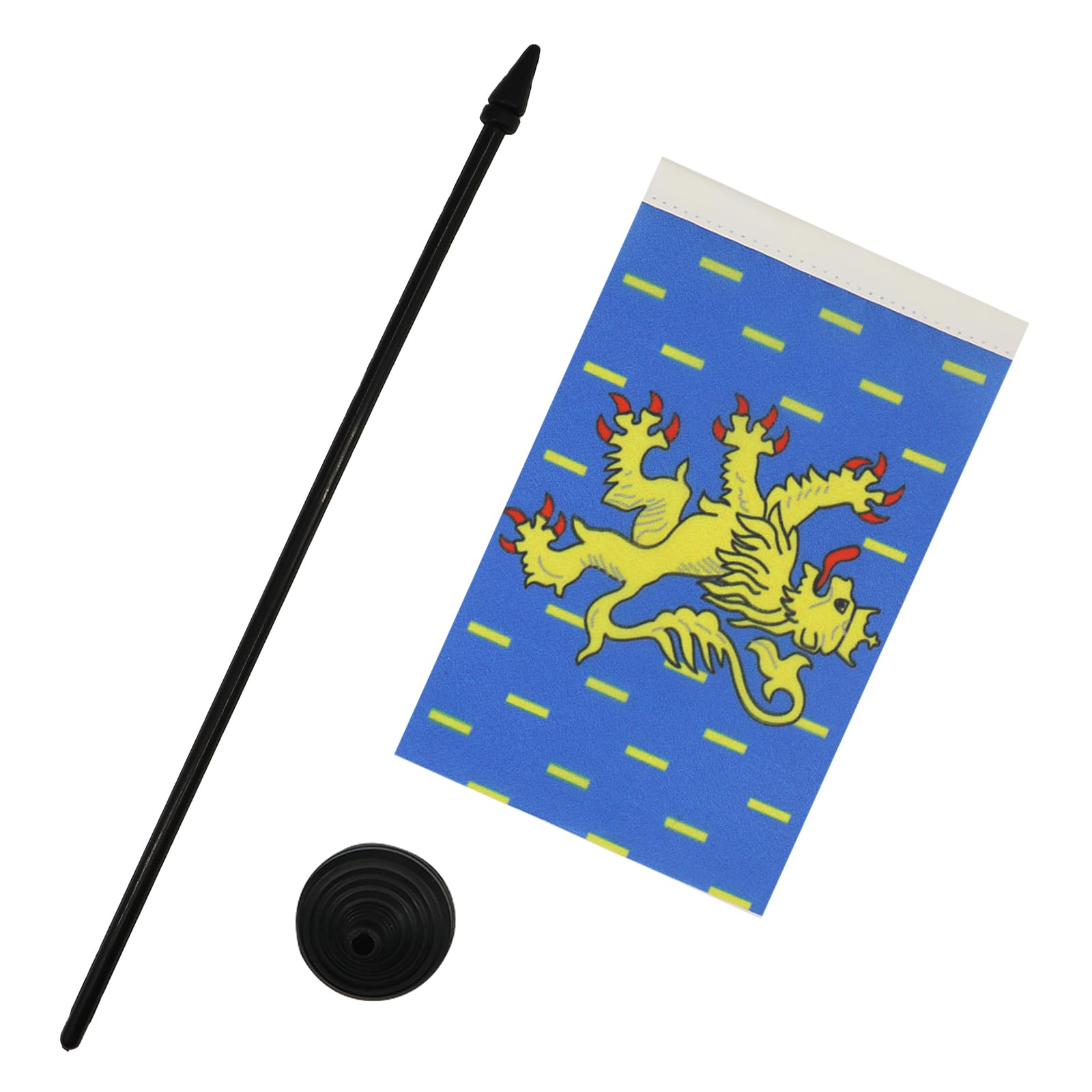 AZ FLAG, Franche-Comté Table Flag 4'' x 6'', French region of Franche-Comté Office Mini Banner 100% Polyester 15 x 10 cm - Image 3