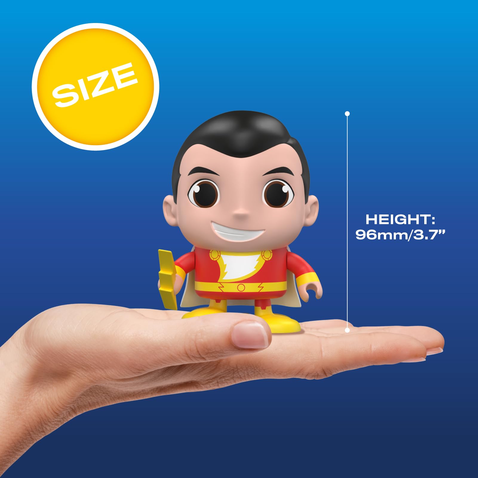 WIND-UPZ Shazam: Collectable Wind-Up Walking Toy Figure with Lightning Bolt Accessory & Fabric Cape, Official DC Comics - Image 3