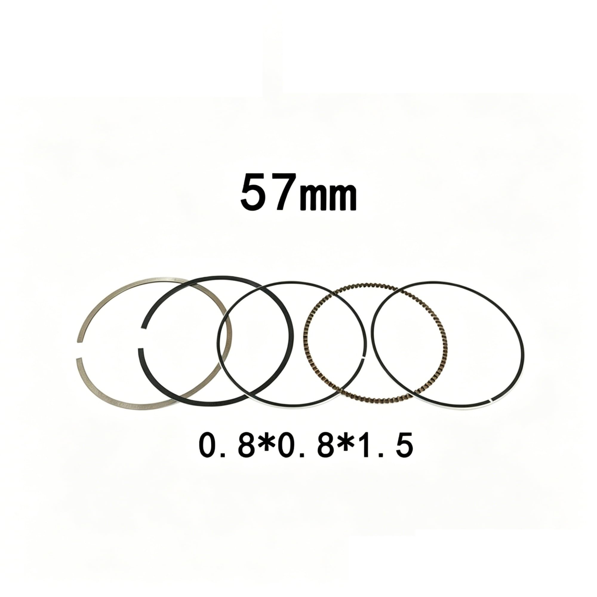 Fasce Elastiche Per Keeway Per RKF125 Per RKF125i Per EFI 125i 157MJ-2 Parti Motore Motociclo A 4 Valvole Kit Pistone 57 Mm (pin 14 Mm) Set Anelli Pistone