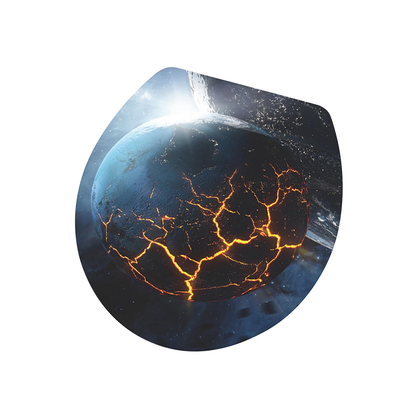 Fenteer Toilet Lid Decals, Toilet Sticker, Home Decor,PVC DIY Bathroom Toilet Sticker, Toilet Seat Cover Decal for Office Home, Style A