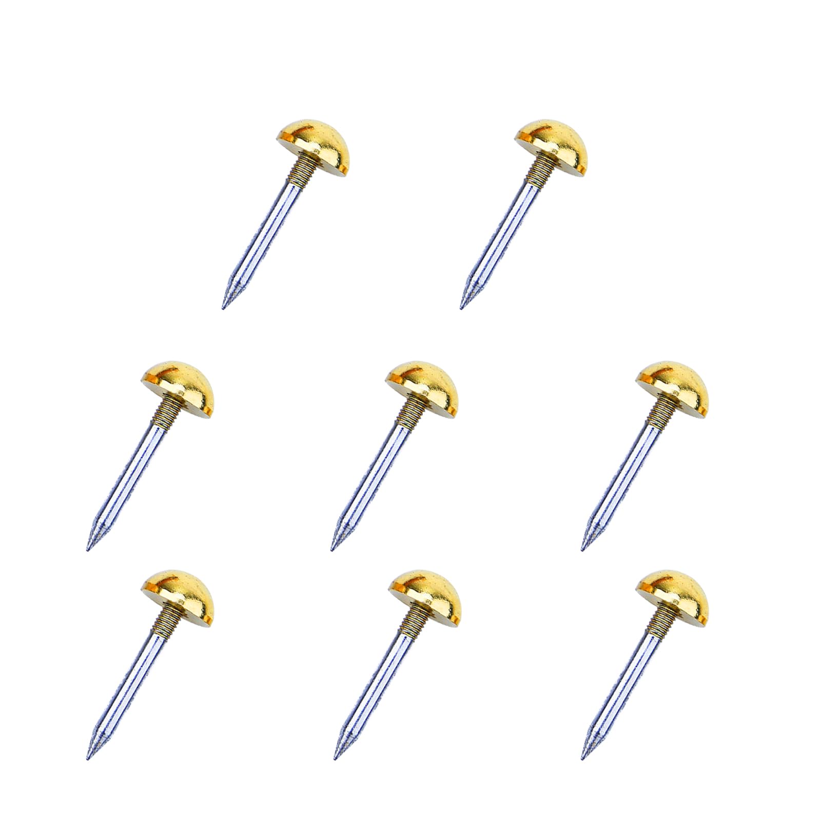 Leliafleury 10Pcs Upholstery Tacks Brass Furniture Tacks Nails Decorative Thumb Tacks Furniture Nails Pins Stud Tacks Push Pins for Wood Sofa Chair Bed (10 x 27mm