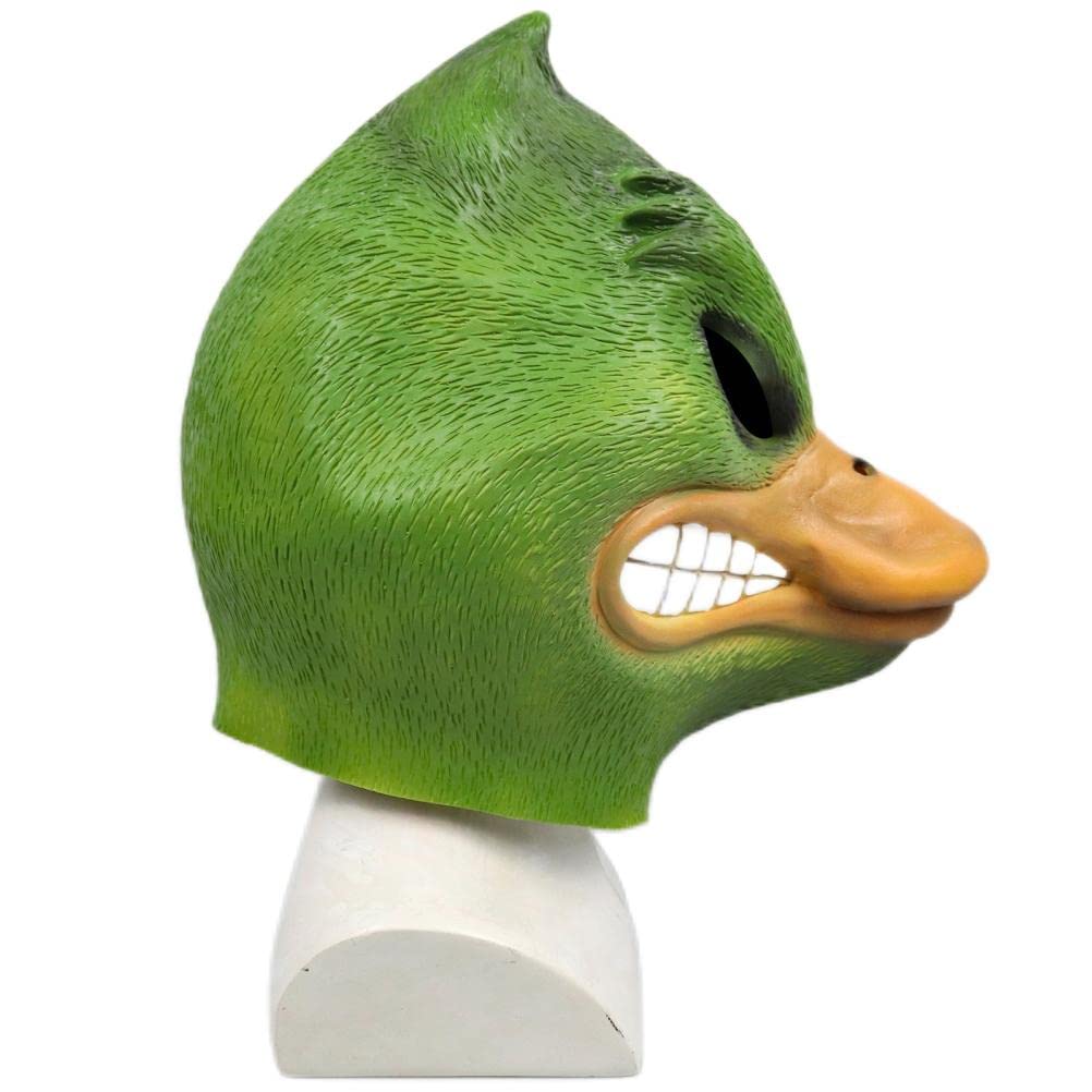 Halloween Angry Duck Head Mask, Latex Animal Mask, Funny Cartoon Full Head Duck Mask, Halloween Costume Party Props - Image 3