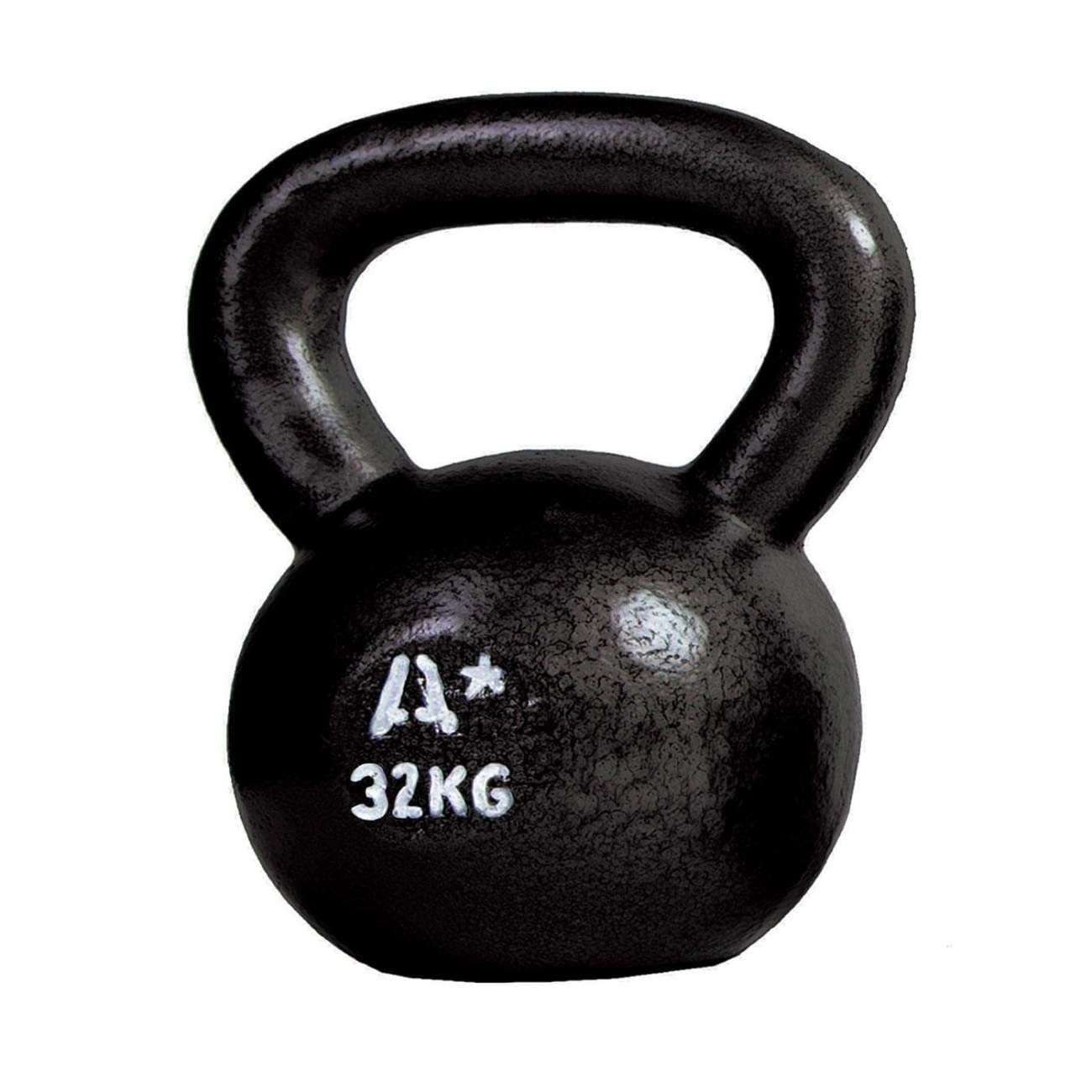 AMAYA SPORT - Kettlebell obsada żelazna, 32 kg, rosyjskie żelazne ciężary, Kettlebell do treningu siłowego do domu lub siłowni, rosyjskie ciężary do ćwiczeń fitness