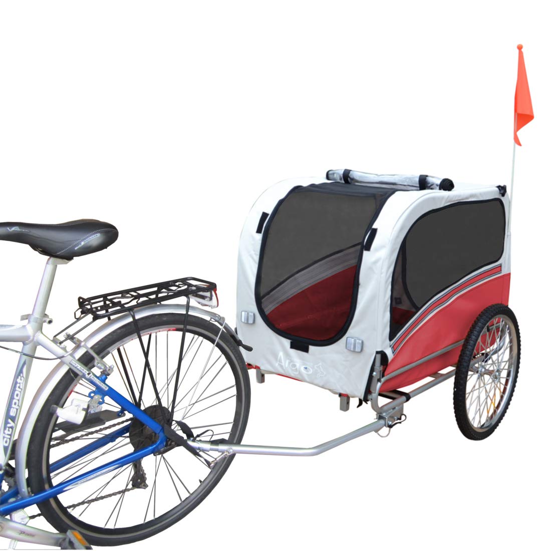 PAPILIOSHOP Argo Remolque Bici y Silla de Paseo para Perro Mascota (Rojo L)