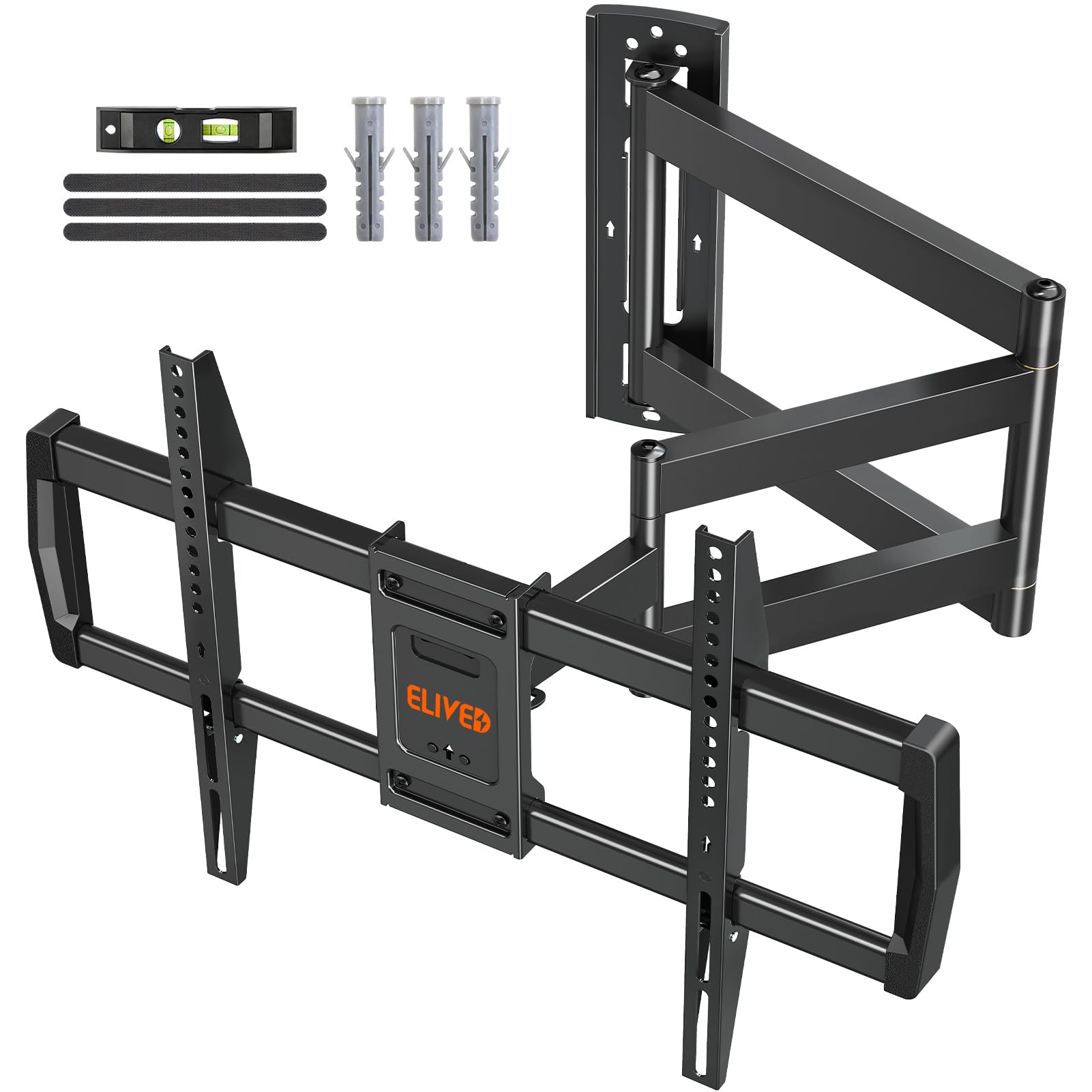 ELIVED Langarm TV Wandhalterung mit 962 mm für die meisten 42-75 Zoll Fernseher, vollbewegliche TV-Halterung zum Schwenken und Neigen, hält bis zu 45 kg. Max VESA 600x400mm EV3038