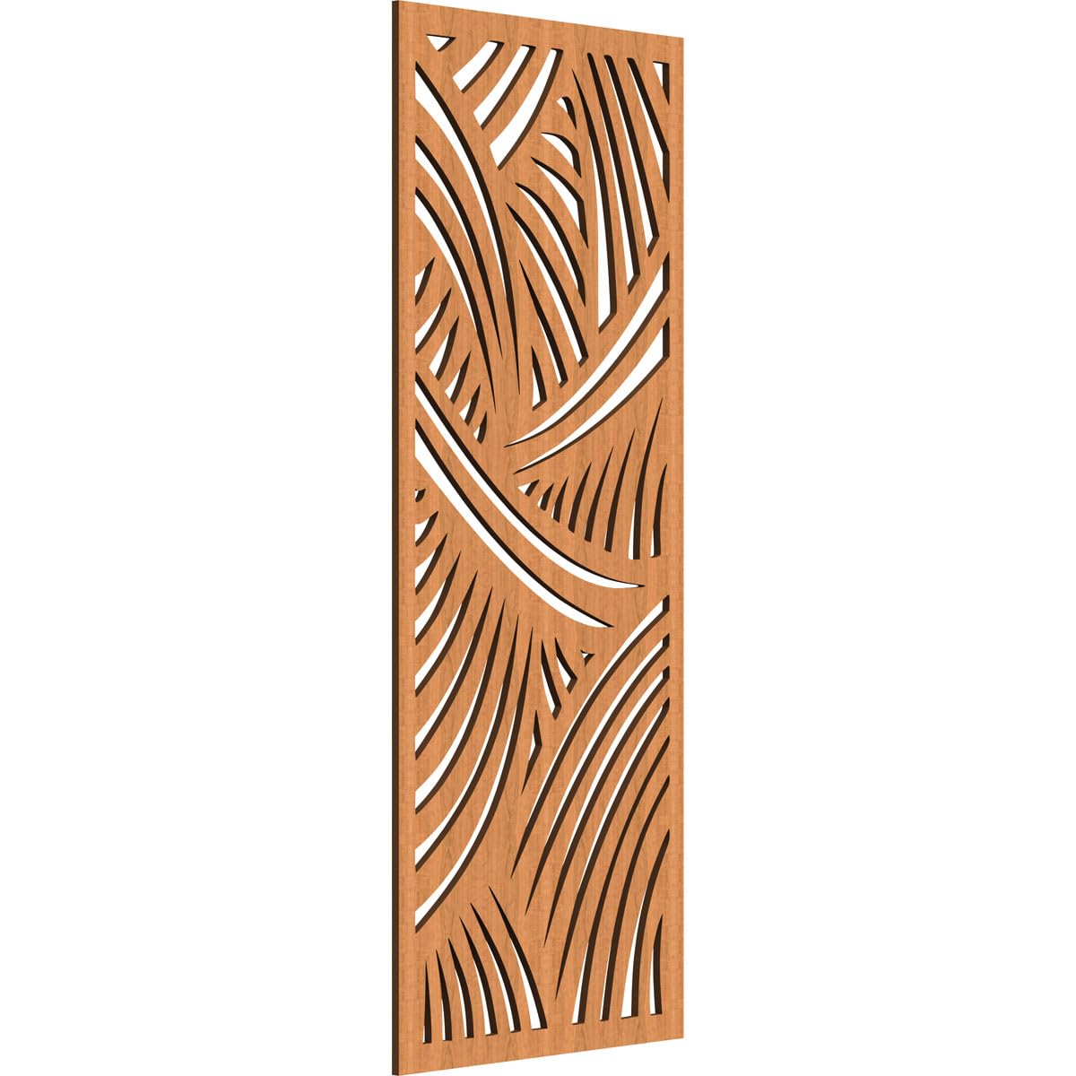 15 3/8"W x 39 3/8"H x 1/4"T Chester Decorative Fretwork Wood Wall Panels, Cherry