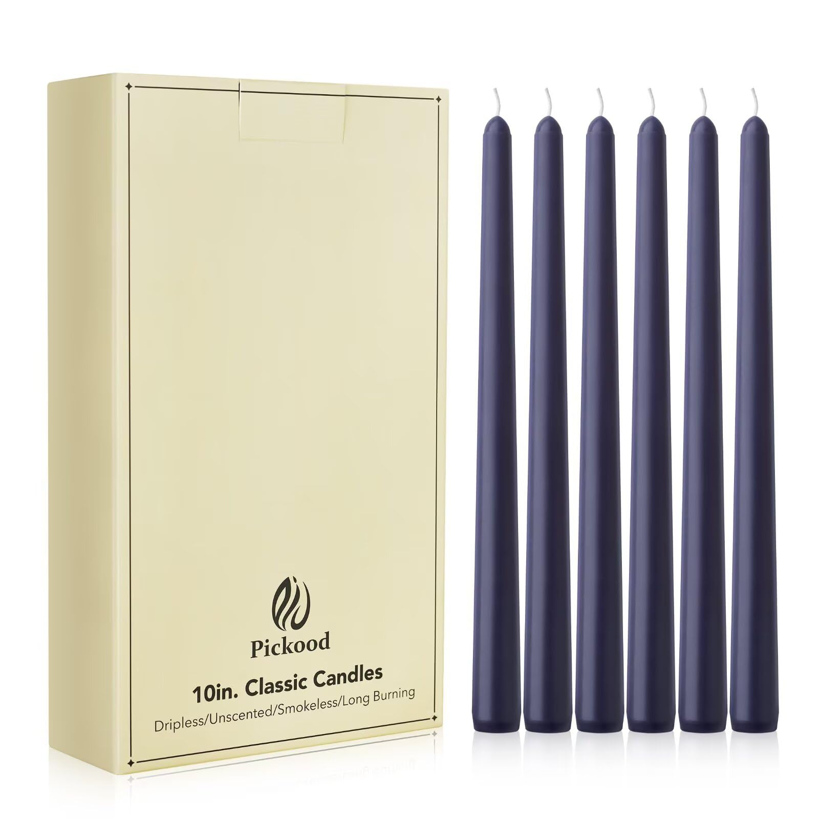 Pickood Navy Blue Taper Candles