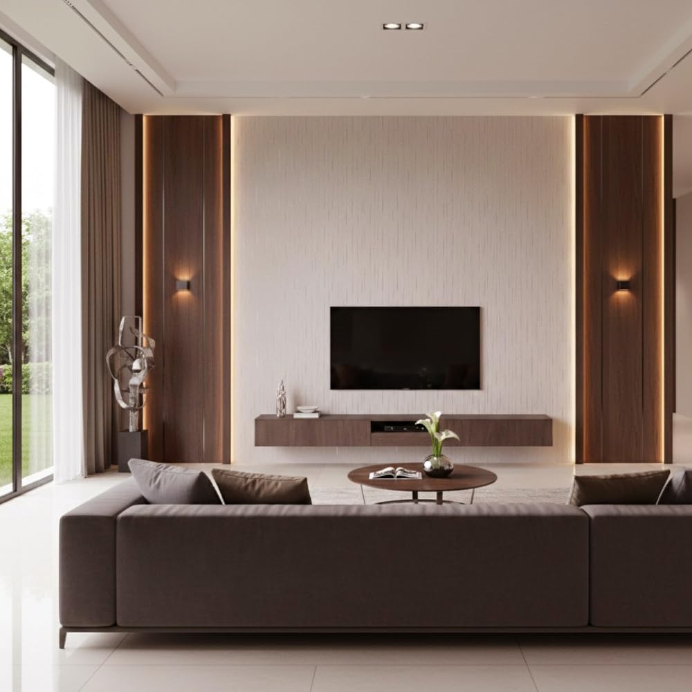 ROSEROSA Peel and Stick Metallic Fabric Architectural Film Self-Adhesive Vinyl Film Wallpaper Door Wrap Counter Top Border Mirror Molding Trim RM04