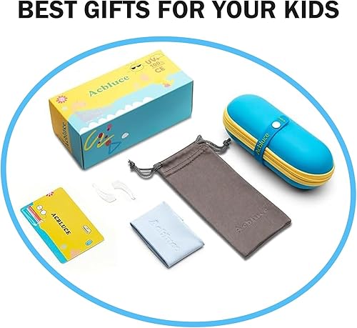 Miniatura 7 de Lentes de sol polarizados para niños, marco irrompible de TPEE con correa ajustable para niños y niñas de 5 a 13 años