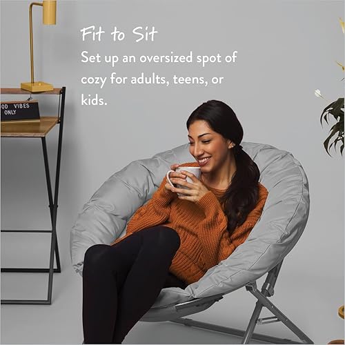 Miniatura 23 de Urban Lifestyle Silla platillo plegable de gran tamaño, color rosa marino,Rosado,gris