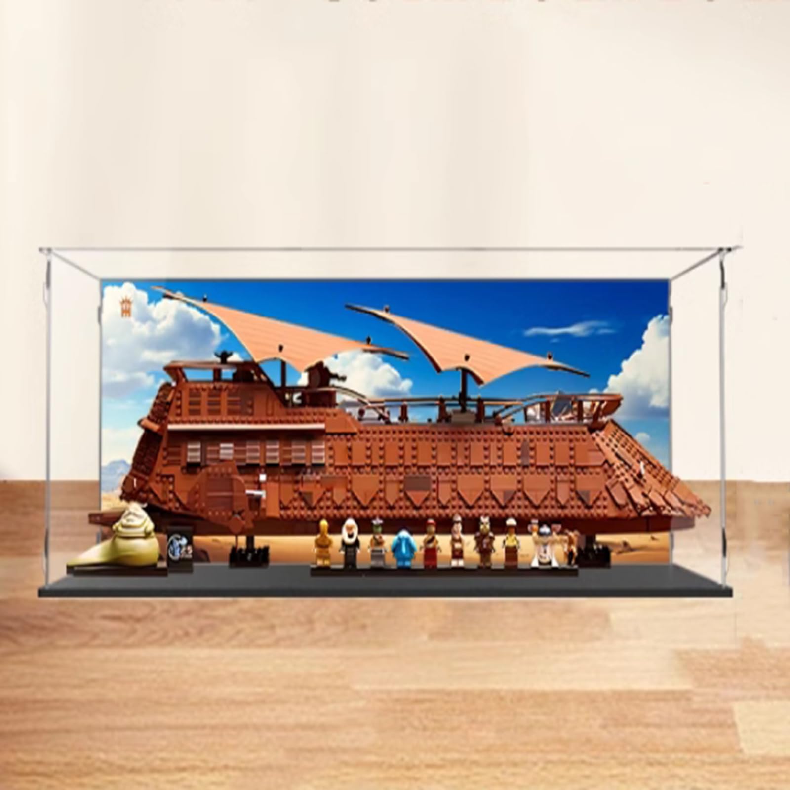Acrylic Lego 75397 Jabba The Hutt'S Luxury Sailing Yacht Display Case, Dust Proof Transparent Display Case, Gift for Lego Enthusiasts, Customizable (