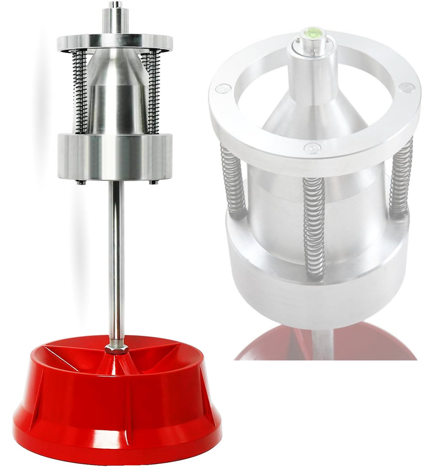 Portable Hubs Wheel Tire Balancer Changer with Bubble Level Heavy Duty Rim Tire Balancer for Cars Truck, Red