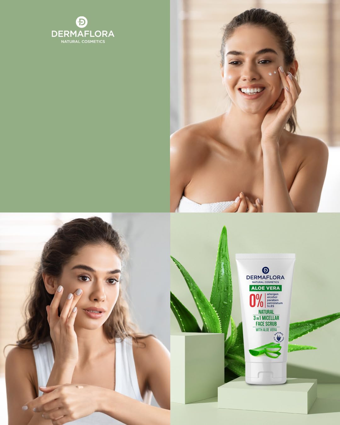 Micellar Face Scrub with Aloe Vera - 3-in-1 Face Cleanser, Exfoliator & Makeup Remover, 100 ml (Pack of 1) - Image 2