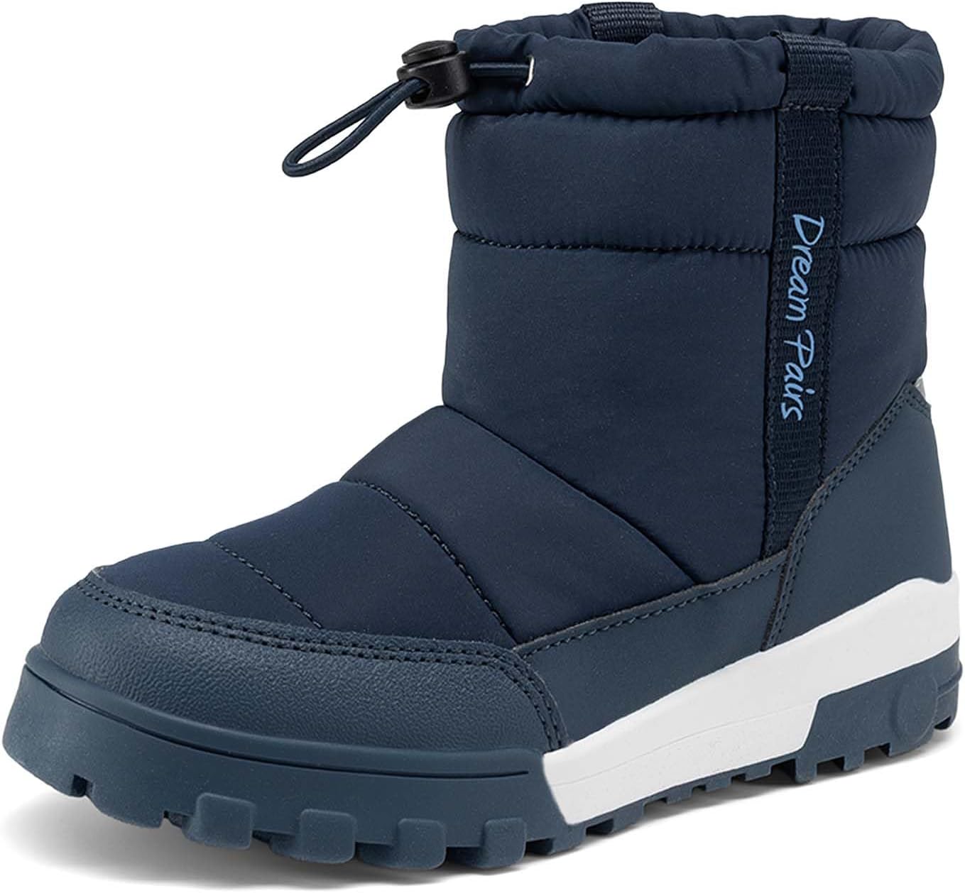 DREAM PAIRS Boys Girls Winter Snow Boots Slip Resistant Outdoor Cold Weather Boots with Faux Fur Lining