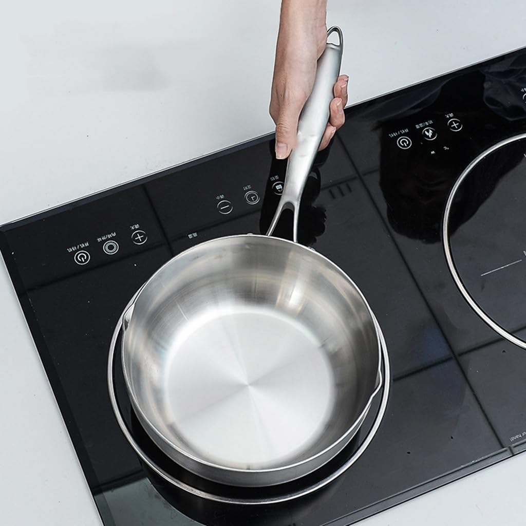 Stainless Steel Snow Pan Non-stick Pot Home Frying Uncoated Japanese Small Milk Cooking