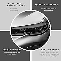 Vista 4 de Kit de tinte de vinilo precortado para Ford Mustang 2013 2014, faros traseros con cubierta de humo oscuro brillante, calcomanías de vinilo