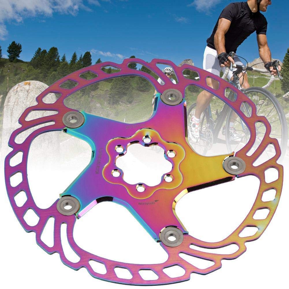 Rotor de Frein à Disque de vélo160mm 180mm 203mm Rotor de Frein à Disque de vélo Flottant adapté pour Le vélo de Route(203mm)