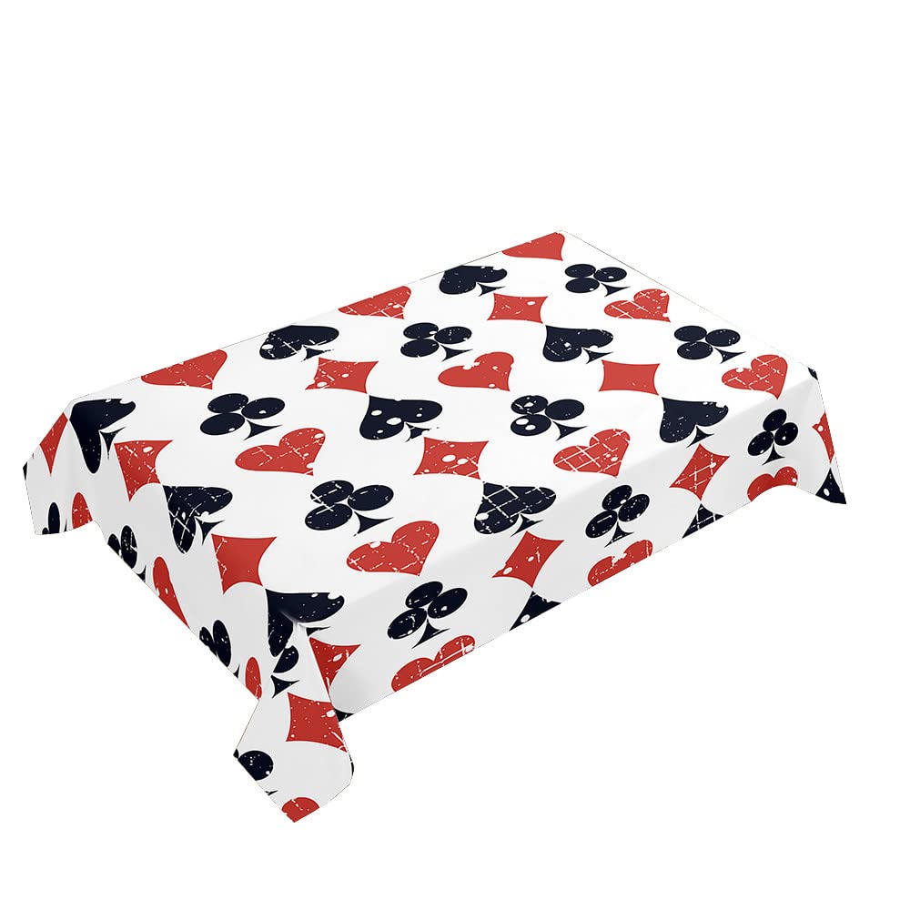 Hearda Red Black Tablecloth Waterproof Polyester For Rectangle/Round Table, 3D Game Theme Home Decoration Stain Resistant Dust-Proof Wipe Clean, For Restaurant Kitchen (,120X120cm)