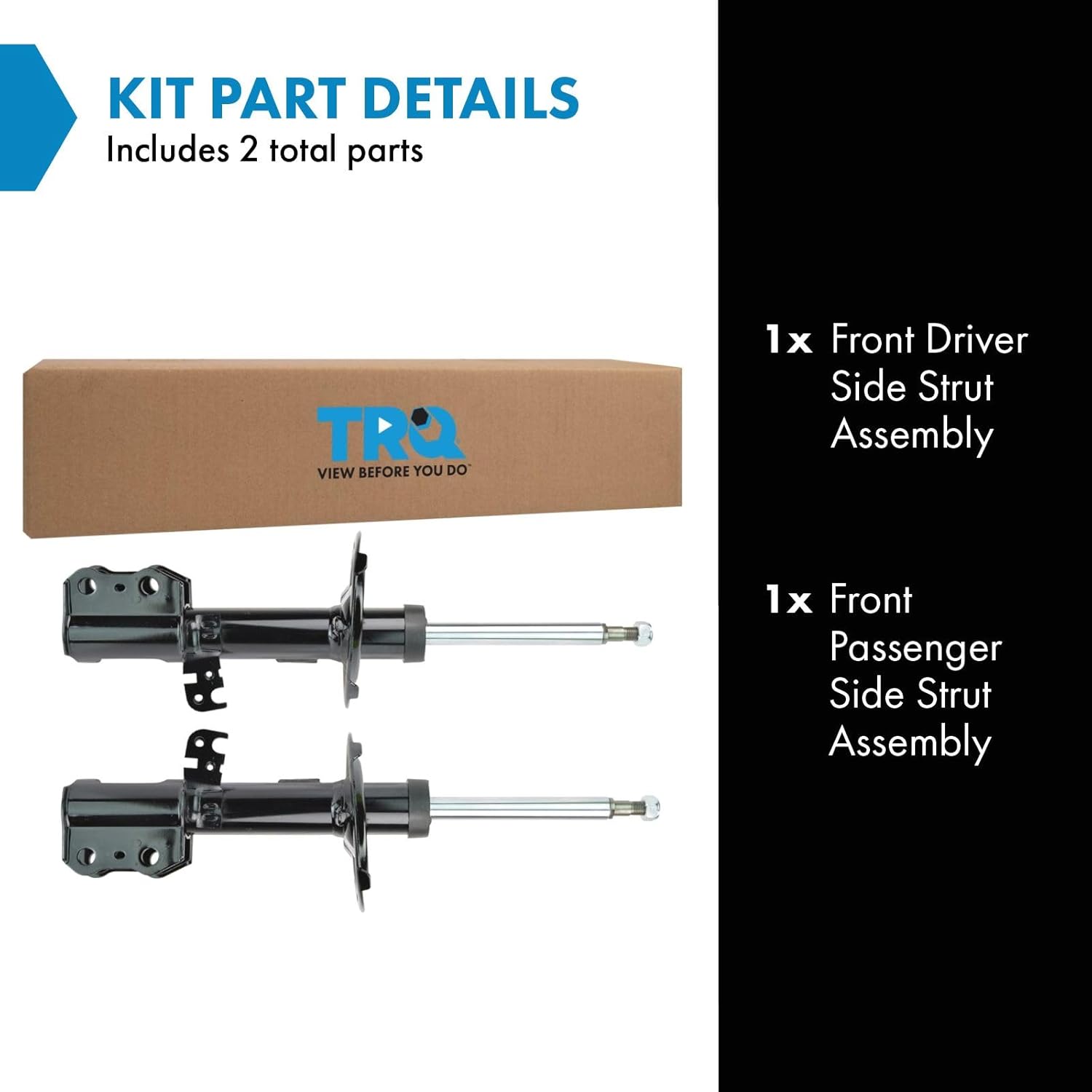 TRQ Front Strut Assembly Set Compatible with 2000-2005 Toyota Celica