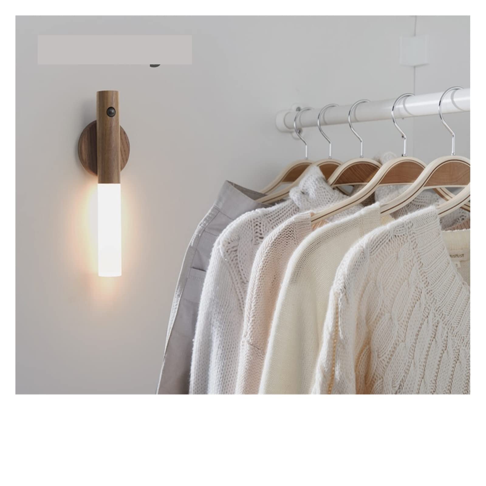 Luz de Pared Sensor infrarrojo Recargable Sensor fotosensible luz Nocturna inalámbrica lámpara de mesita de Noche lámpara de Pared de Armario