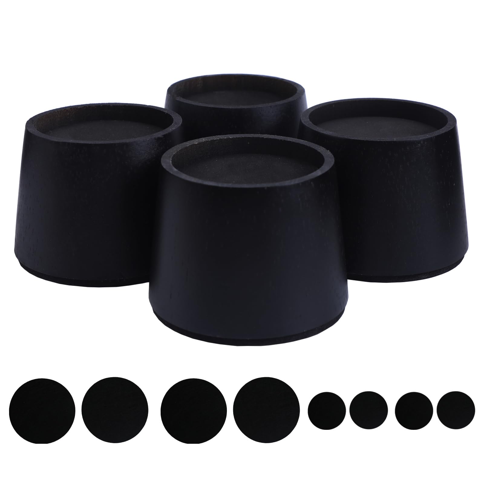 Tappered Bed Riser Snapklik.com : Txcucc Wooden Furniture Risers 3 Inch Black Tapered Bed ...