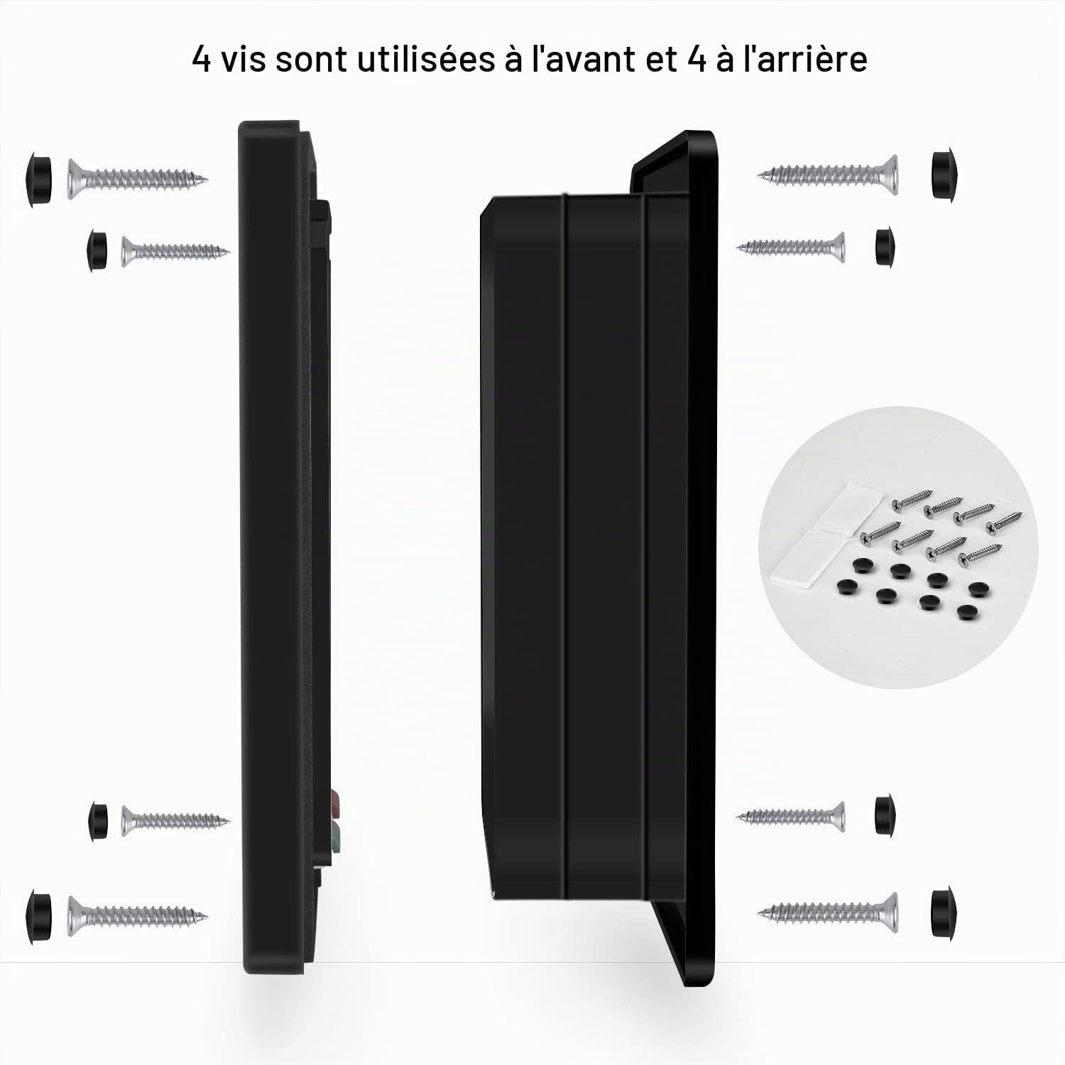 CEESC Grande chatière (Taille extérieure 28cm x 24.9cm), Verrouillage à 4 Voies Chatière pour Chats et Petits Chiens de circonférence <63cm, Facile à Installer et à Utiliser