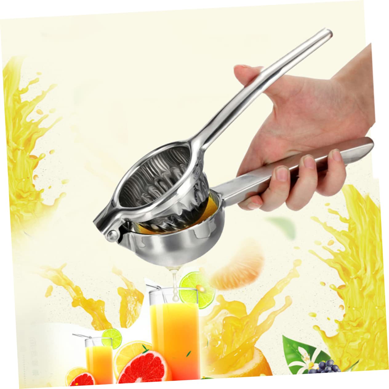 Cabilock Suministros De Cocina Exprimidor De Cítricos De Acero Inoxidable Exprimidor De Mano Exprimidor De Limón Prensador De Cítricos Aparato De Cocina Para El Hogar Exprimidor De Cocina