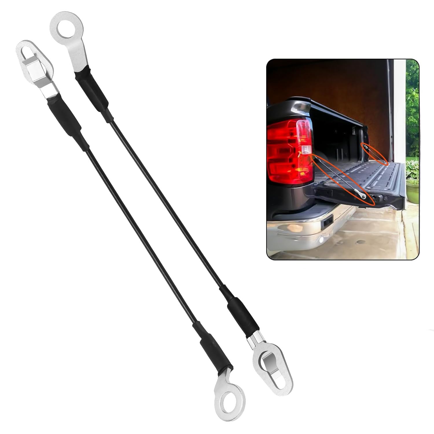Rear Tailgate Support Cables - Replacement For Chevy Silverado, GMC Sierra, Cadillac Escalade