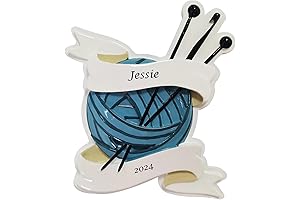 Personalized Knitting Christmas Ornaments 2022 - Cherished Keepsakes