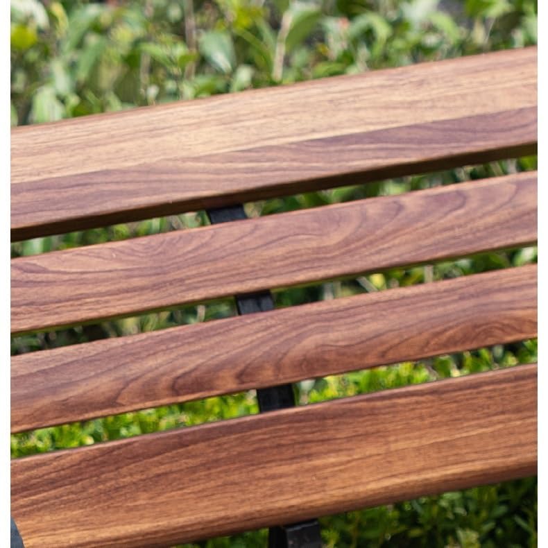 Banc Exterieur Jardin Banc de Parc extérieur, Imitation Grain Bois, siège Loisirs Public, Chaise d'attente, Long Banc, Cour Banc Extérieur(150 x 65 x 83 cm)