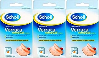 Scholl Verruca Removal Plasters 15 Plasters x 3 Packs by Scholl