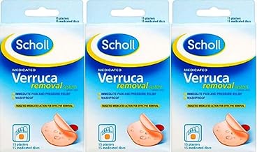 Scholl Verruca Removal Plasters 15 Plasters x 3 Packs