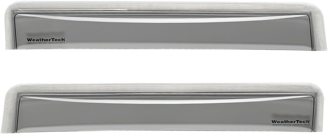 WeatherTech Custom Fit Rear Side Window Deflectors for Hummer H3, Light Smoke