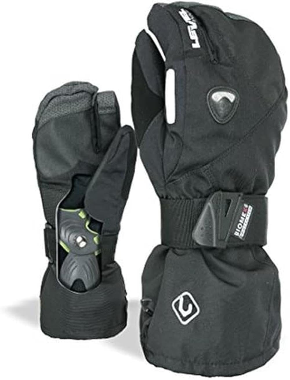 Level Fly - Snowboard Handschuhe, Thermohandschuhe Winter Herren mit Verstellbarem Riemen und Stulpe, Ski- und Winterhandschuhe Herren Wasserdicht, Atmungsaktiv für Snowboard und Skifahren - 1 Paar