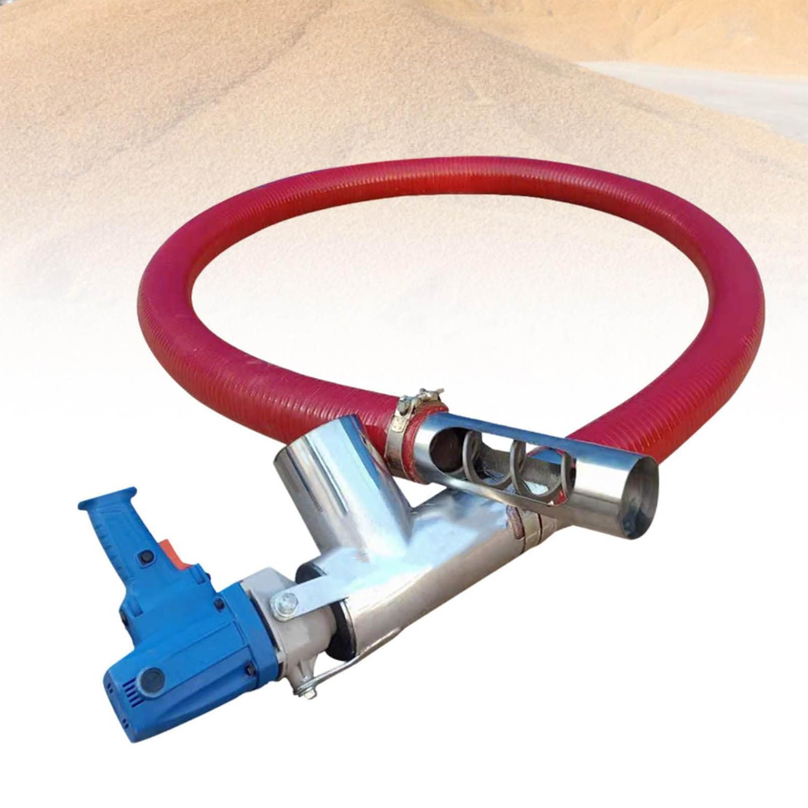 LJLYYDS Portable Electric Grain Suction Machine - Auger Conveyor with Thick Hose for Grain, Feed, Fertilizer, Sand, and Cement Transport 1.5m