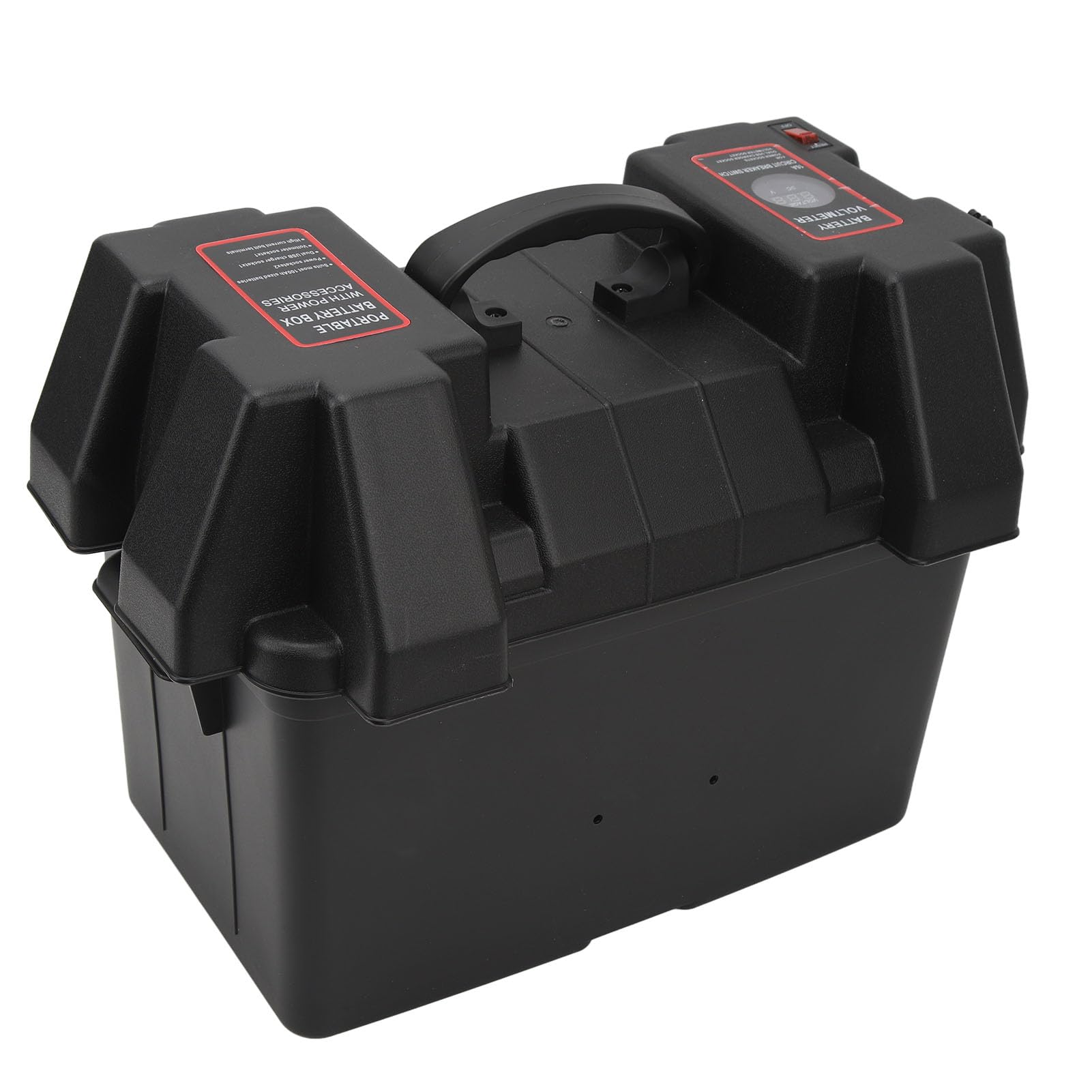 aqxreight Silnik do Trolingu Pojemnik na Akumulator 12 V Centrum Zasilania Morskiego do łodzi RV Van SUV ATV Ciężarówka Kempingowa Samochód Obudowa ABS z Gniazdami USB, Miernikiem Napięcia i