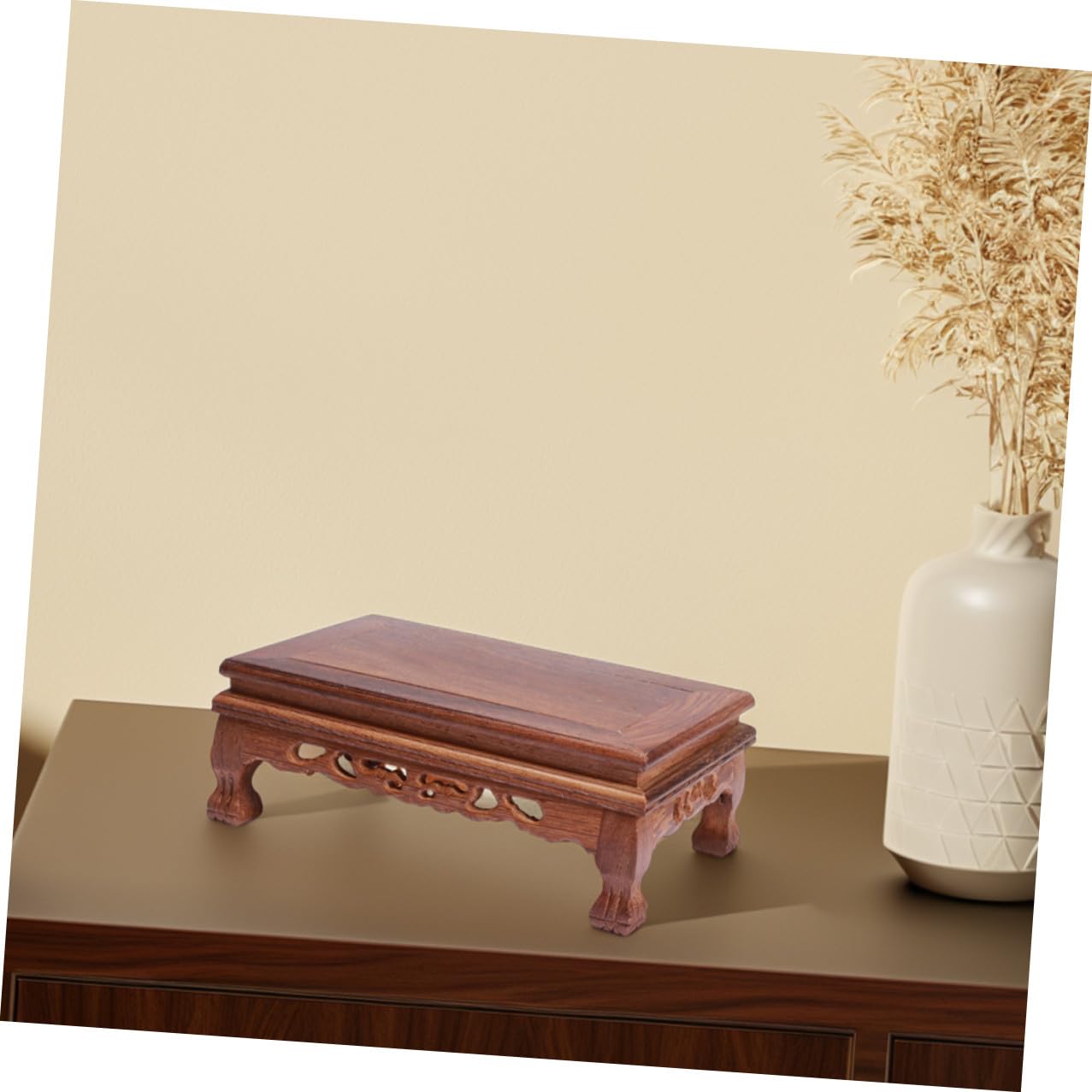 Base de Exhibición Rectangular de Madera para Macetas y Acuarios