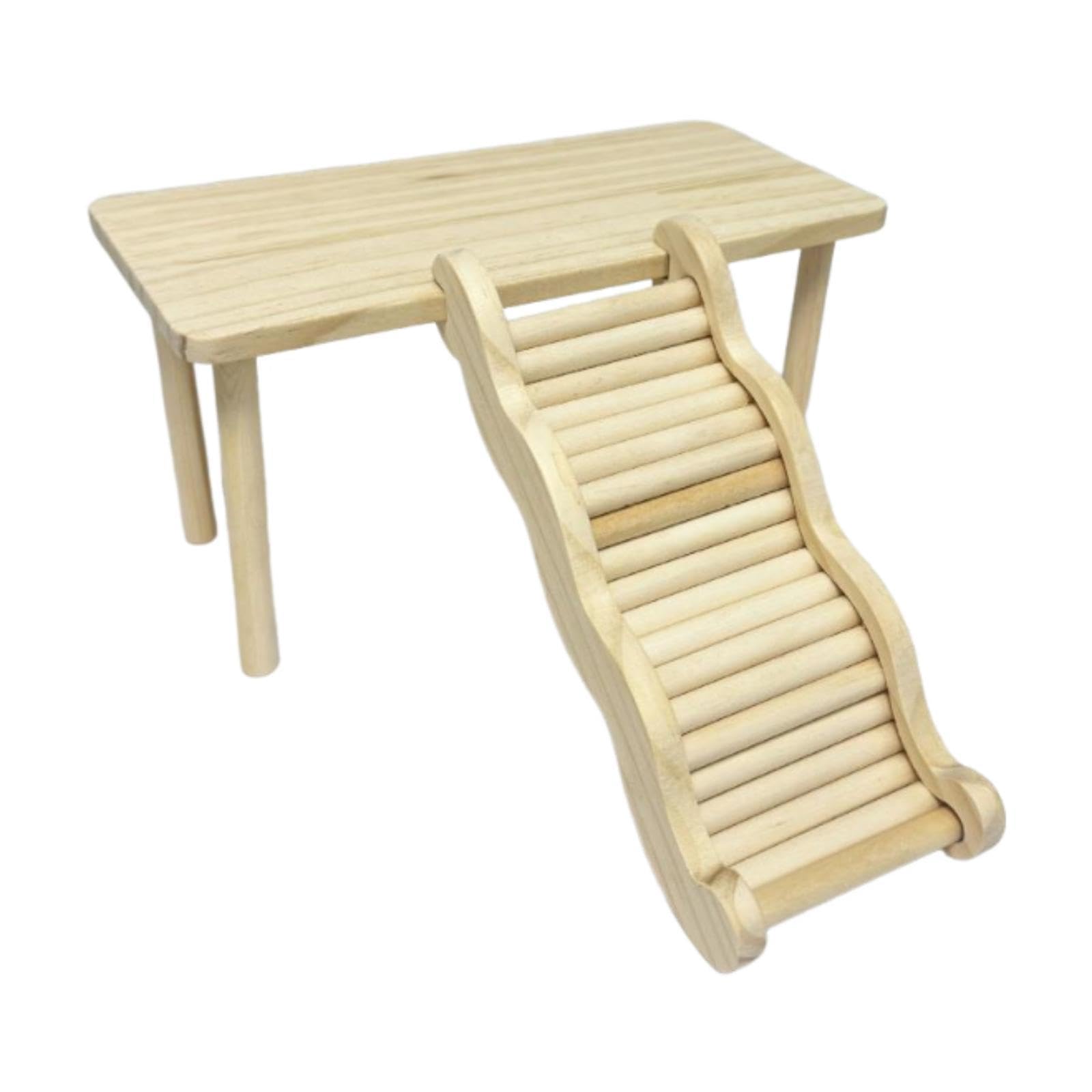 Plate-forme d'escalade hamster et échelle en bois pour cage ludique
