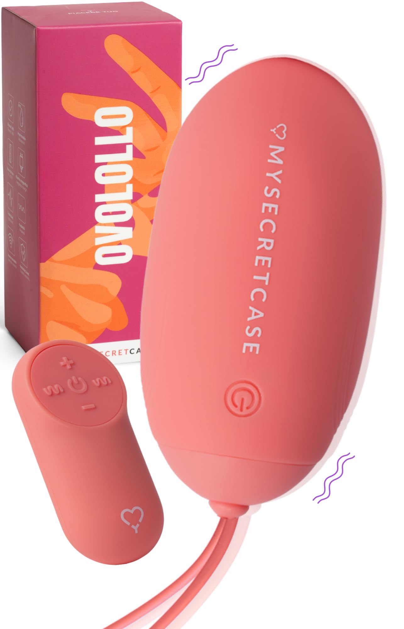 MySecretCase Vibrator Ferngesteuert Vibrator Mit Fernbedienung 7 Vibrationsmodi + 3 Intensitätsstufen Vibro Eier für Frauen Beckenbodentrainer für Frau Sextoys Liebeskugeln für die Frau Wasserdicht