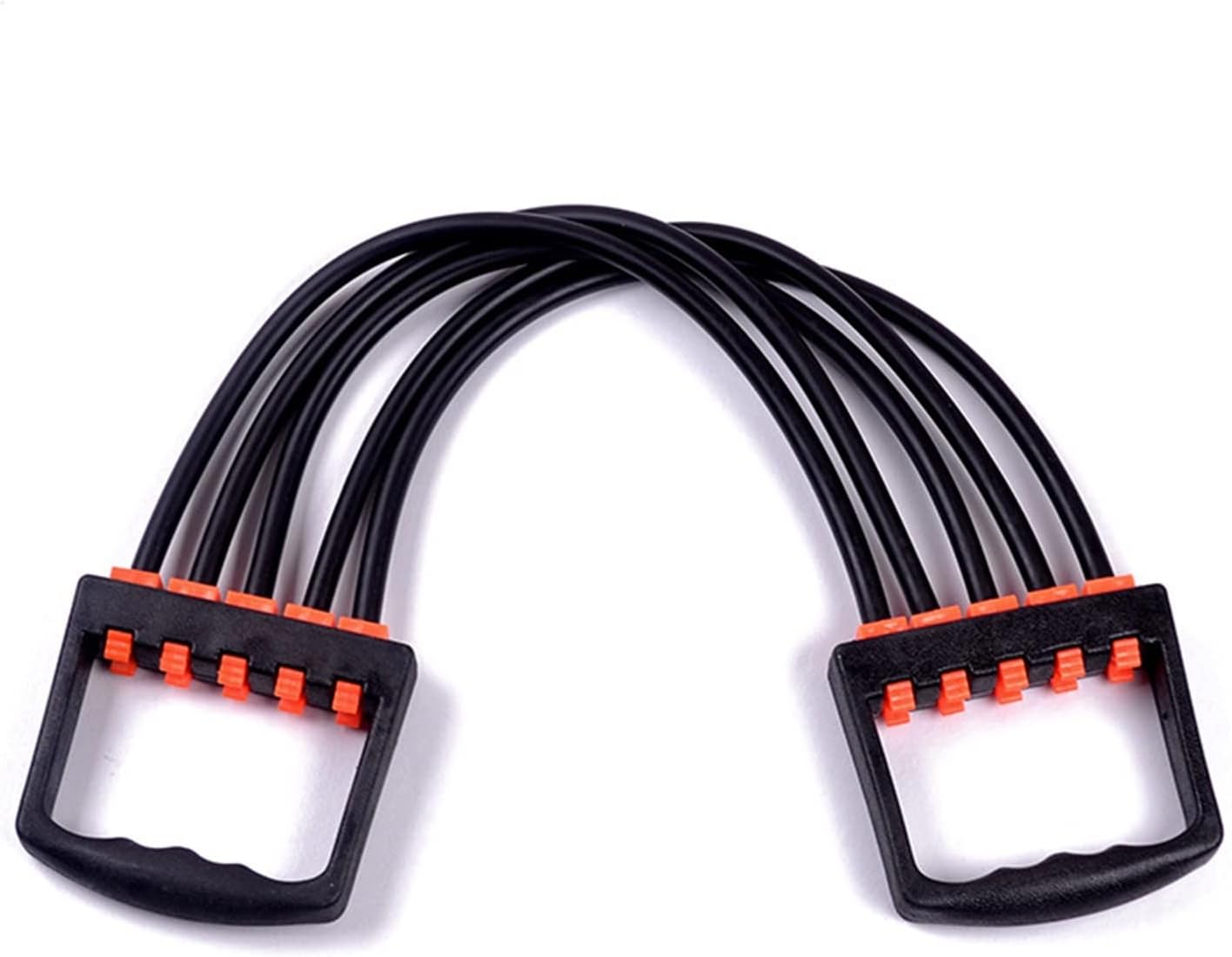 Chest Puller Exercise Fitness Training Resi Cable Rope Tube Yoga 5 Resi Bands Indoor Sport Chest Expander Puller Workout (Black)