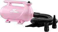 Vista 10 de XPOWER B-123 - Secador de pelo para perros con control de velocidad y temperatura ajustable, secador de pelo para mascotas con 3 boquillas