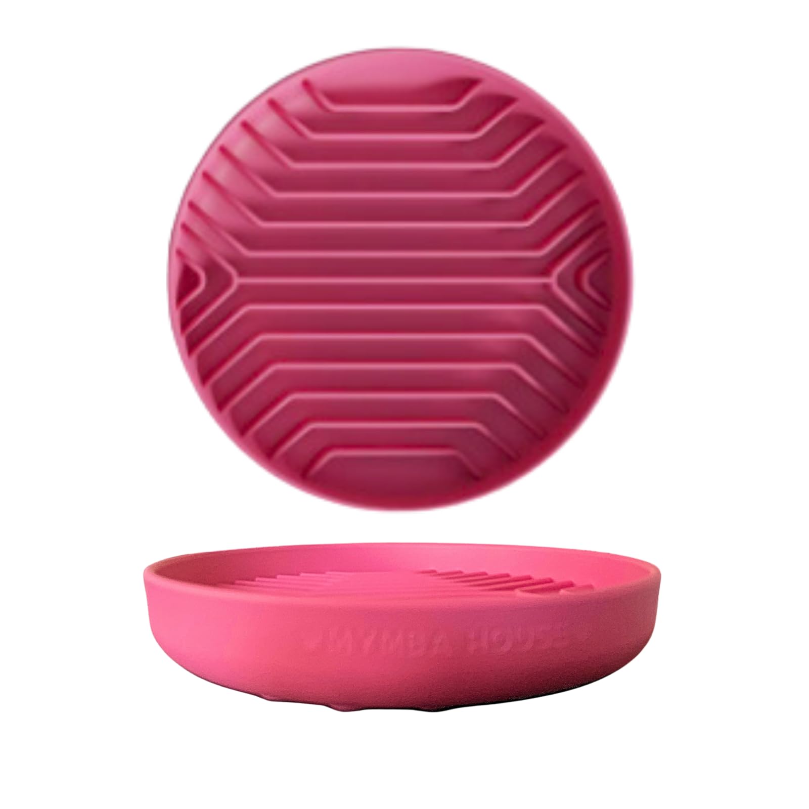 MYMBA - Comedero Lento para Perros | Lick Mat Antiansiedad | Bowl de Silicona Comedero para Perros y Gatos | Accesorios para Mascotas | Cuenco Perros (Rosa)