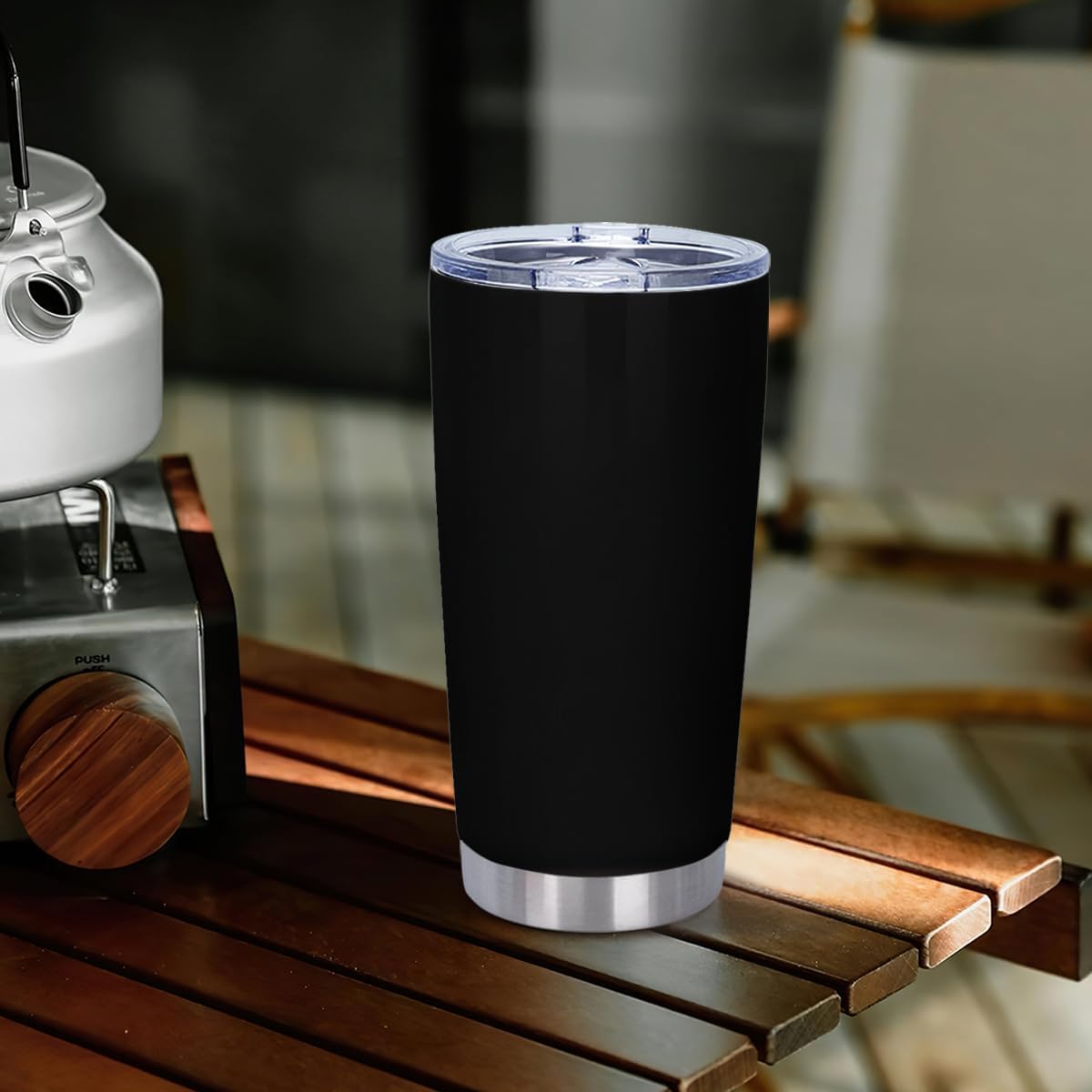 Personalized Photo 20oz Stainless Steel Tumbler,Custom Coffee Tumbler Cups With Lid And Strawstraw Vacuum Insulated With Text Photo Logo Solid Black - Image 3