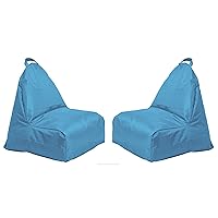 Vista 10 de Factory Direct Partners 13303-AQ Cali Little Bear Sack - Puf, tela Oxford recubierta resistente a la suciedad, color aguamarina (paquete de 2)