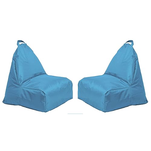 Miniatura 10 de Factory Direct Partners 13303-AQ Cali Little Bear Sack - Puf, tela Oxford recubierta resistente a la suciedad, color aguamarina (paquete de 2)