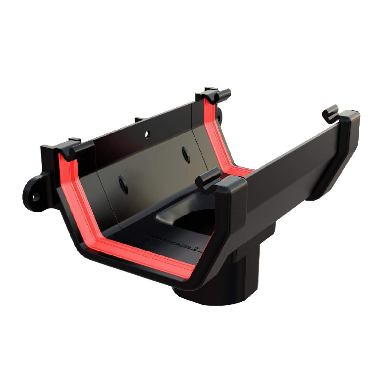 Freeflow Black Square Gutter Running Outlet, 114Mm Rain Water Systems